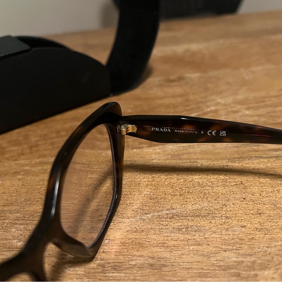 Prada Women's Brown Cat-Eye Glasses - Picture 2 of 6